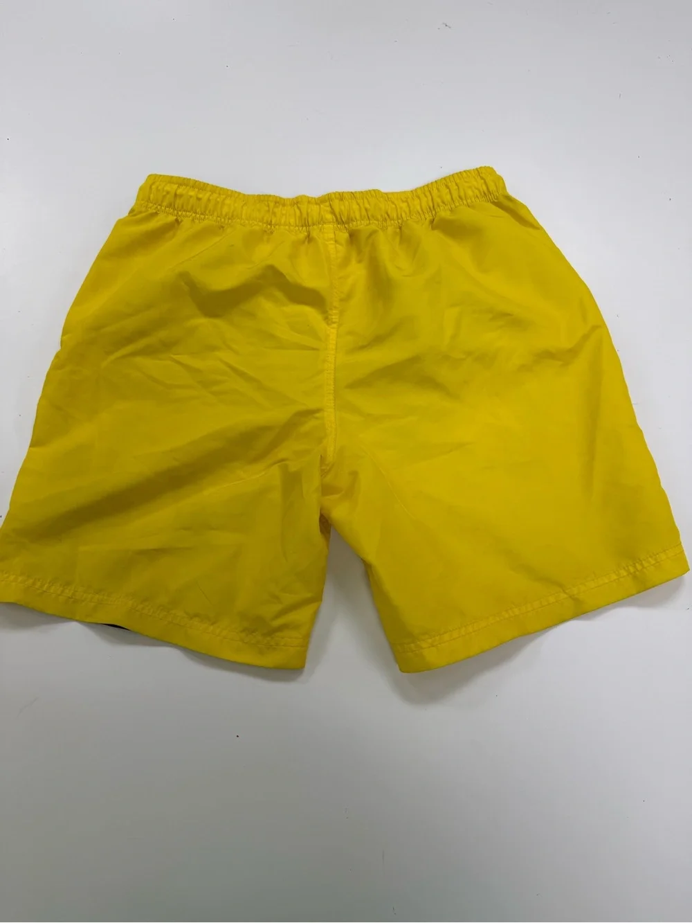 Nautica Navy and Yellow Swim Shorts with Blue Sail Label